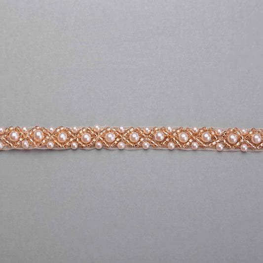 Pärlband - Nora - Rose Pärlor Strass 47